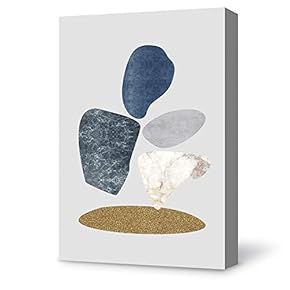 Canvas Wall Art for Living Room,Bedroom Home Artwork Marble Texture Painting Ready to Hang - 12x18 inches