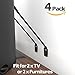 Universal Baby Ant tip TV Furniture Straps, 4 Pack Black Smart LCD Flat TV Wall Mount Kids Child Security Adjustable Furniture Strap, Metal Parts