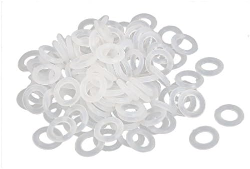 uxcell Silicone O-Rings, 10mm OD 6mm ID 2mm Width VMQ Seal Gasket for Compressor Valves Pipe Repair, White, Pack of 100