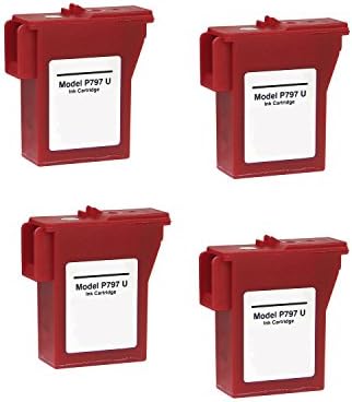 NuPost NPTK700 Compatible Red Ink Cartridge Replacement for Pitney Bowes Postage Meter 797-0, 797-M, 797-Q (Red)4PK