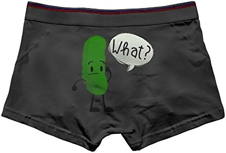Louisa Men's Pickle What Boxer Briefs Underwear Modern Cotton Trunk L Black