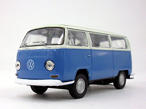 Volkswagen - VW T2 (Type 2) 1972 Bus 1/38 Scale Diecast & Plastic Model - BLUE