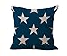 YEVEM Square Soft Stars Striped Linen Cushion Covers Decorative Pillow Cases American Flag Custom Sofa Throw Pillow Covers Home Decor (18