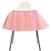 WESTLINK 1st Birthday Tutu Skirt for High Chair Decoration for Party Supplies Baby Pink (Pink & Gold- No Banner)