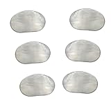 6 Pcs White Oval Shape Electric Guitar Pearl Tuning