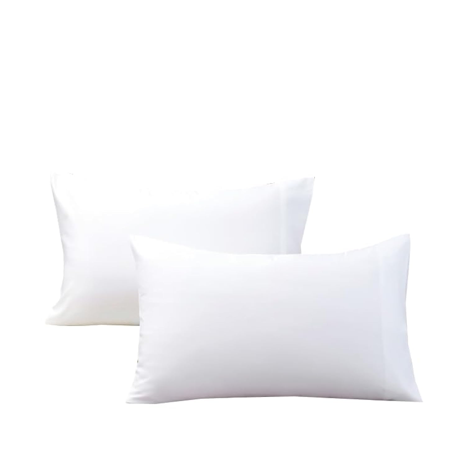Photo 1 of evoLive 100% Rayon Derived from Bamboo Material Cooling Breathable King Pillowcases Pillow Cover 20x40 inches Set of 2 with Envelope Closure (White, 20"X40" King)