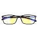 GAMEKING Classic 2006 Blue Light Blocking Computer Glasses Gaming Glasses with Anti Glare Amber Tint Lens TR90 Frame Black for Digital Eye Strain Eye Fatigue Relief Sleep Better Men Women