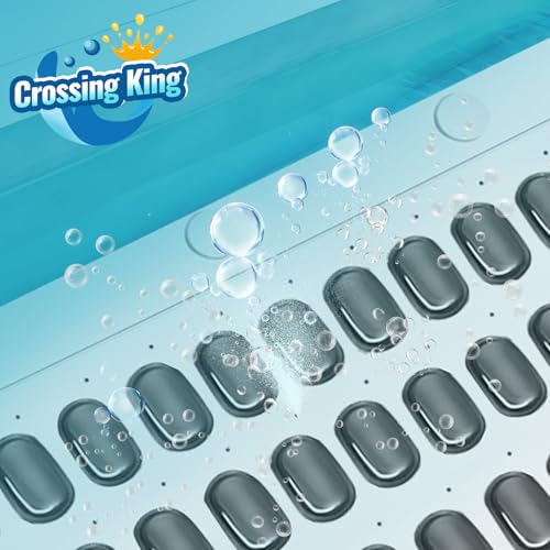 Crossing King Bubble Mat Bathtub, Bathtub Spa Mat for Smooth Surfaces, Improved Machine, 6 Speed Levels for Bubbles, Cushion and Remote Control for Relaxing (Grey)