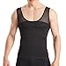 HANERDUN Mens Slimming Shirt Body Shaper Vest Compression Shirt Shapewear Hide Gynecomastia Slimming Vest