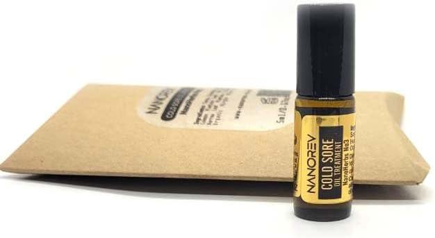 NANOREV Cold Sore Oil Treatment Lip Balm 5ml with NanoHerbs No3 Formula
