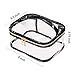 Boao 2 Pieces Portable Marble Pattern Clear Makeup Bag Gold Zipper Waterproof Transparent Travel Storage Pouch Cosmetic Toiletry Bag with Handle (Black)