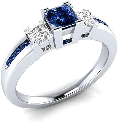 TZ Way 925 Sterling Silver Fashion Natural Ruby Sapphire Ring