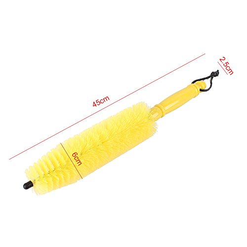 Jscarlife Universal Car Auto Motorcycle Wheel Tyre Tire Rim Hub Long Brush Scrub Cleaning Washing Tool