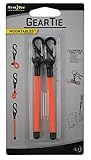 Nite Ize Gear Tie Zipper Pull, The Original Gear Tie Plus S-Biner Clip, Perfect Zipper Pull, 3-Inch, Bright Orange, 2 Pack