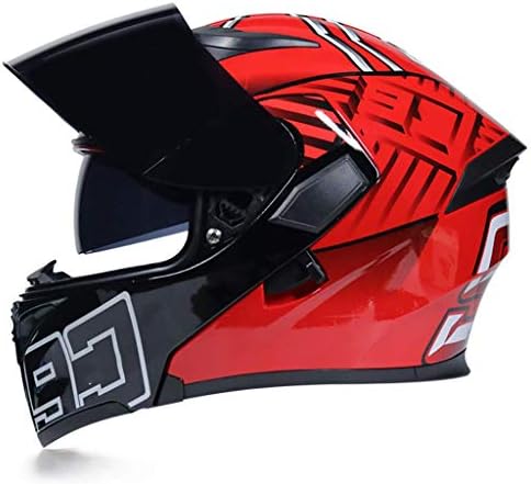 オートバイモジュラーヘルメット フリップアップバイクヘルメット ライダースポーツオフロードレーシングエンデューロクラッシュヘルメット Dot Certifieフルフェイススクーターヘルメット 成人男性女性用 Billbay Co