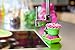 Vigar Flower Palm Dish Scrub Brush with Holder, Perfect Kitchen Brushes for Dishes, Sink Brush and Cleaning Brushes for Household Use, Pink, Green