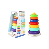 BJLWTQ Baby Stacker Ferrule Music Rainbow Tower Ring Toy,Kids Tumbler Puzzle Early Education Toy