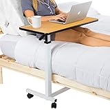 Vive Overbed Table (XL) - Hospital Bed Table - Swivel Wheel Rolling Tray - Adjustable Over Bedside Home Desk - Laptop, Reading, Eating Breakfast Cart Stand - Bedridden, Elderly, Senior Patient Aid