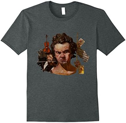 Mens Beethoven - Original Painting by Fanny Siegel, 3D T-Shirt 3XL Dark Heather