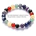 7 Chakra Balancing Bracelet Stretch Handmade 8mm Round Gemstones Healing Power Crystal
