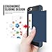 iPhone 6s Plus Case, Anuck Shockproof iPhone 6s Plus Wallet Case [Card Pocket] Anti-Scratch Protective Shell Rubber Bumper Case with Slide Card Holder Slot for Apple iPhone 6 Plus 6s Plus - Dark Blue