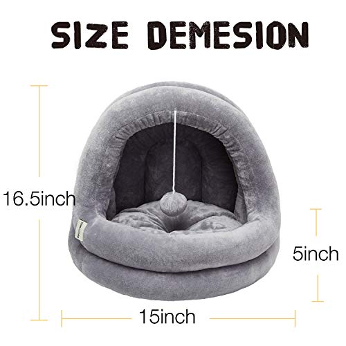 Tempcore Cat Bed for Indoor Cats, Machine Washable Cat Beds, Cat Beds