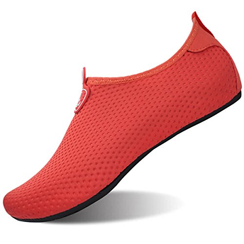 red swim shoes