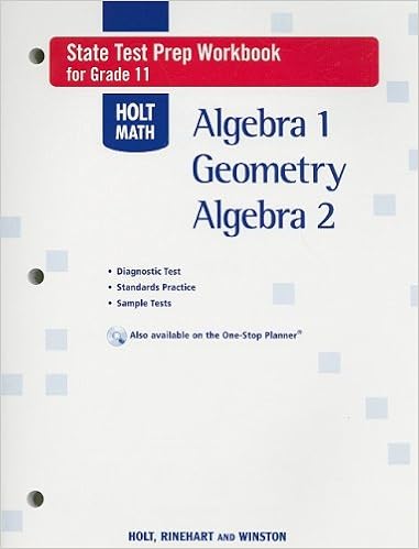 Holt Algebra 2 State Test Prep Workbook For Grade 11 Holt Rinehart And Winston 9780030784491 Amazon Com Books