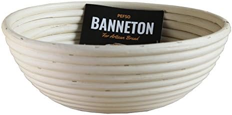PEFSO 1pcs 10 Inch Round Banneton Rattan Bread Proofing Basket Brotform for Artisan Sourdough Bread