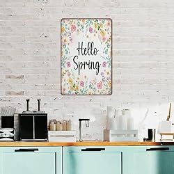 Aikeory Spring Decor,Hello Spring Sign,Spring