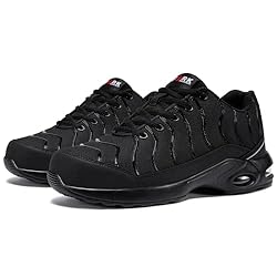DYKHMILY Steel Toe Sneakers for Men Wide Air