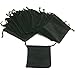 CITY 6 Pcs 7 X 5 Wonderful Soft Black Velvet Drawstring Jewelry Gift Bags