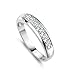 Yoursfs 18k White Gold Plated Use Clear Austrian Crystal Nickel Free Wedding Engagement Ring