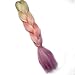 Ombre Jumbo Braiding Hair Extensions Synthetic Yaki Straight High Temperature Fiber Crochet Braids Hairstyles (Blond Pink Purple)