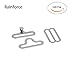 100 Sets Adjustable Bow Tie Hardware Clip Set, Metal Cravat Clip Hook Fastener for Necktie Strap (Silver)