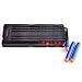 Bullet Clips, Yamix 4 Pack 12-Darts Quick Reload Clips Magazine Clips for nerf n strike elite blaster - Transparent Black