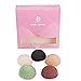 Konjac Facial sponge 5 pieces: white, charcoal ,red clay, green clay and pink clay