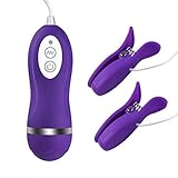 Utimi 10-Mode Nipple Clip Vibrating Breast Clamps Electric Nipple Stimulator with Remote Control