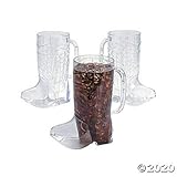 Cowboy Boot Mugs (Bulk Set of 12) Western Rodeo Party Supplies