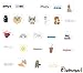 The Carefree Bee - 25 Vinyl Stickers for Water Bottles, Laptops (Series 6)