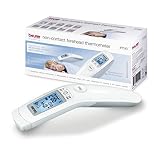 Beurer Forehead and Object Thermometer, No Contact, High Accuracy, and Large Blue Backlit Display