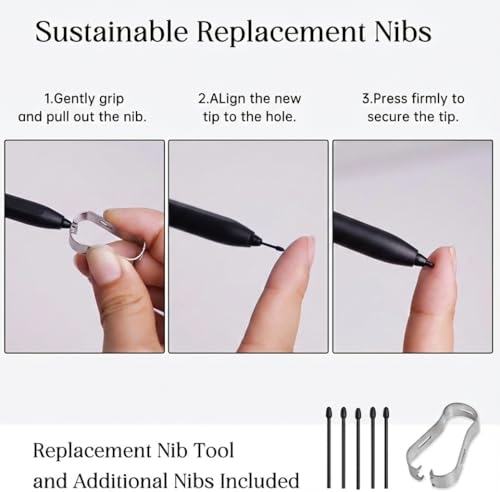 Stylus Pen for Remarkable 2, EMR Pencil with Eraser, 4096 Pressure Level, Palm Rejection & Magnetic Adsorption, Digtal Pen Compatible with Remarkable 2/1/Kindle Scribe
