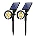 Nekteck Solar Lights Outdoor, 2-in-1 Solar Spotlights Powered 4 LED Adjustable Wall Light Landscape Lighting, Bright and Dark Sensing, Auto On/Off for Yard, Pathway, Walkway, Garden, Driveway, 2 Pack primary