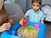 Play Sand Kit - Creative Sand Art Set for Boys & Girls - Sensory Craft Sand Play Set for Kids with Molds, Tools, Toys, Tray - Mini Inflatable Sandbox Gift Set