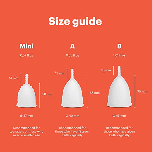 OrganiCup Menstrual Cup Size A/Small Soft, Flexible, Reusable