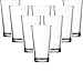 Circleware Spirit Huge 16-Piece, 8-15.7 oz & 8-12.5 oz, Set of Highball Tumbler Drinking Glasses and Whiskey Cups, Party Glassware for Water Beer Ice Tea Juice Beverages, Simple Home