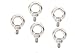 SamIdea 5PCS M6 Ring Eye Bolt Stainless Steel Screw Bolt with Male Thread