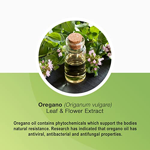HERBALEAF Oil of Oregano 3X Potency, Immune Defense, Colds, Coughs, Sore Throats Gut Support