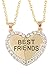 HOUSWEETY 2pcs Best Friend Pendant Necklace BFF Necklace