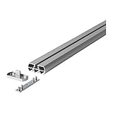 Dubblebla IKEA KVARTAL Triple Track Rail, 55 ' Triple Curtain Rail for Panel Curtains, Aluminum Color